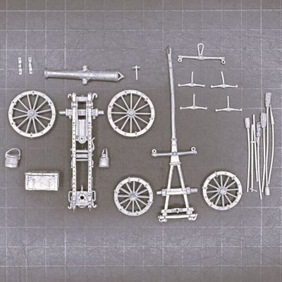 Minden Miniatures, Mid C18th - Medium Field Gun, Limber & Accessories Minden Miniatures, Mid C18th - Medium Field Gun, Limber & Accessories