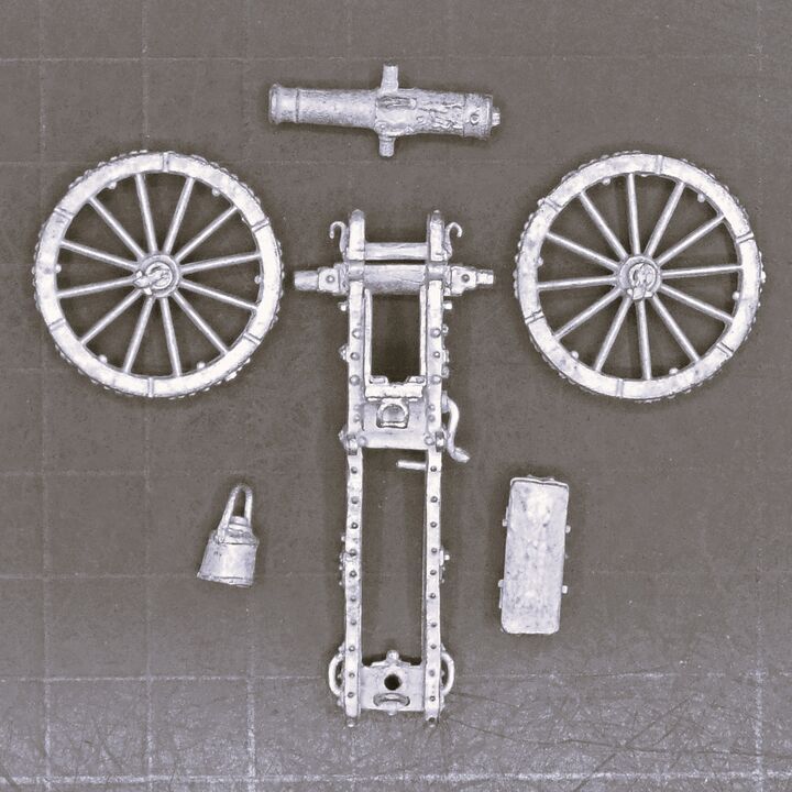 Minden Miniatures, Mid C18th - Saxon 4lb M1766 Quick Firing Field Gun
