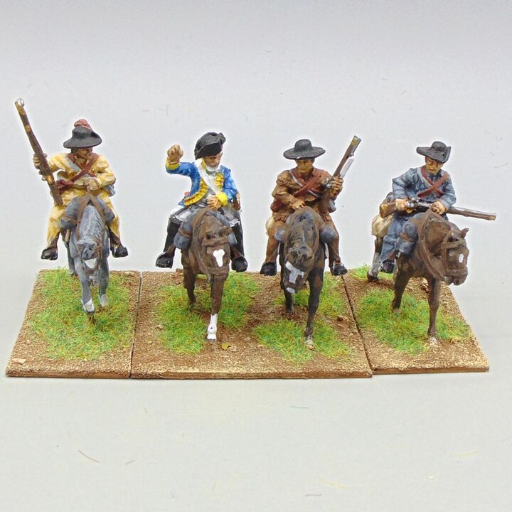 Grade D - Perry Miniatures - AWI - Mounted US Riflemen