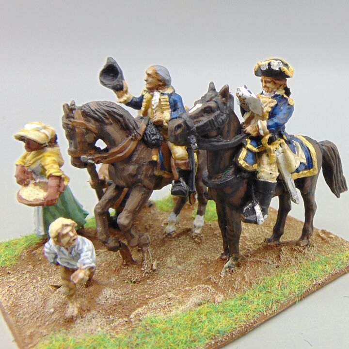 Grade D - Perry Miniatures - AWI - US General's Vignette Grade D - Perry Miniatures - AWI - US General's Vignette
