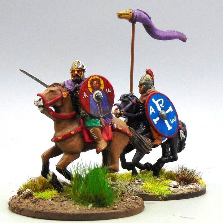 Grade C - Gripping Beast - Late Roman/Romano British - Mounted Warlord & Standard Bearer Grade C - Gripping Beast - Late Roman/Romano British - Mounted Warlord & Standard Bearer