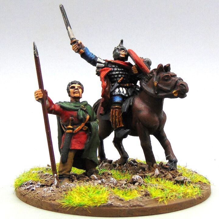 Grade C - West Wind Productions - Late Roman/Romano British - Mounted Warlord & Officer Grade C - West Wind Productions - Late Roman/Romano British - Mounted Warlord & Officer