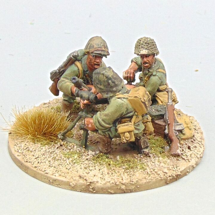 Grade C - Warlord Games - WW2 Burma & Pacific - US Marine Corps 60mm Mortar Team