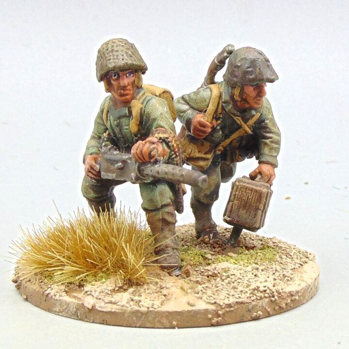 Grade C - Warlord Games - WW2 Burma & Pacific - US Marine Corps .30 cal MMG Team, Moving