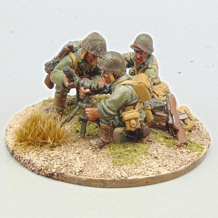 Grade C - Warlord Games - WW2 Burma & Pacific - US Marine Corps 60mm Mortar Team