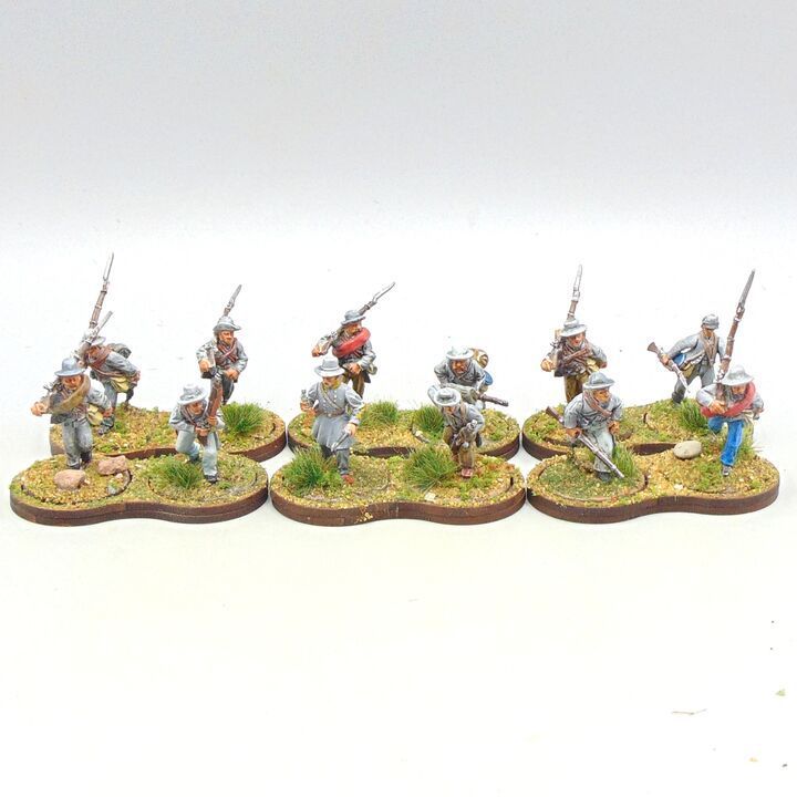 Grade D - Sash & Saber Miniatures & Perry Miniatures - ACW - Confederate Infantry