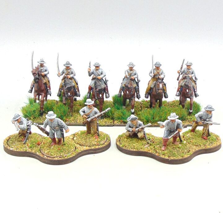 Grade D - Perry Miniatures - ACW - Confederate Cavalry (Mounted & Dismounted)