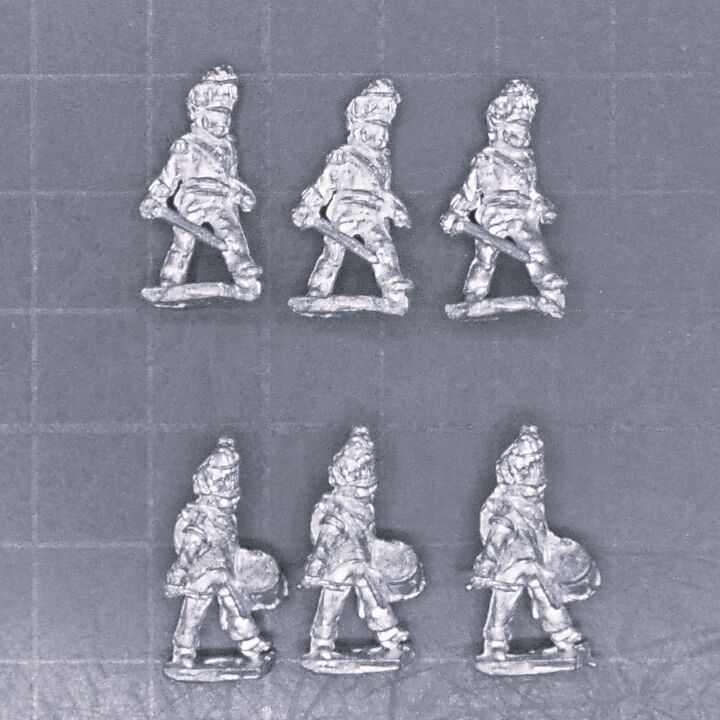 Tabletop Games(?), Napoleonic: British Fusiliers Officers & Drummers in Bearskins