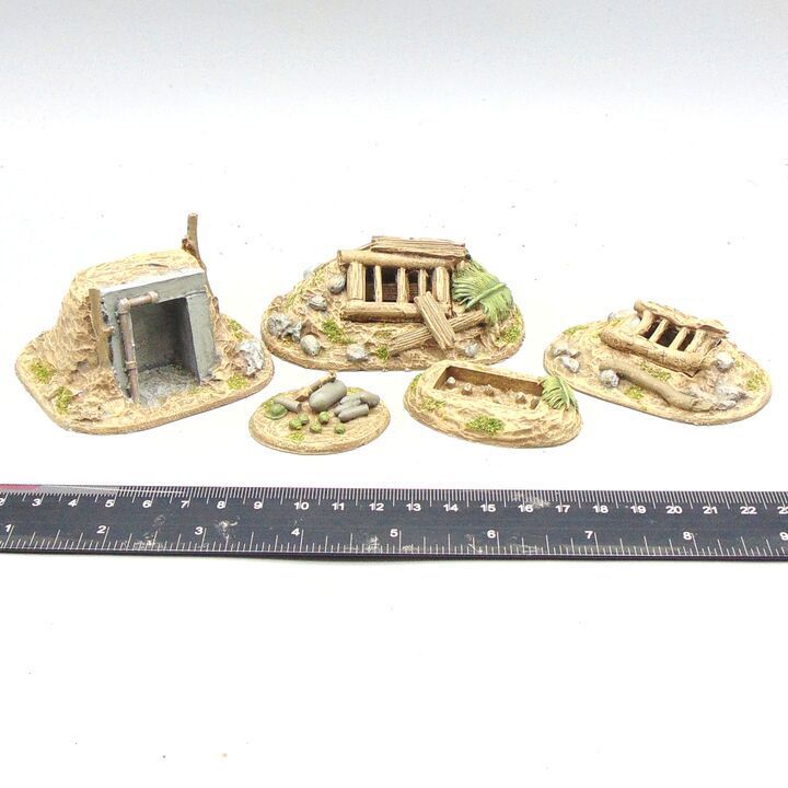 Grade B - Warworld Gaming - C20th Terrain - Jungle Warfare Concealed Defensive Positions Grade B - Warworld Gaming - C20th Terrain - Jungle Warfare Concealed Defensive Positions