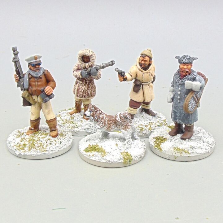 Grade C - Pulp Figures - C20th Pulp, Yukon Peril - Northland Adventurers with Dog