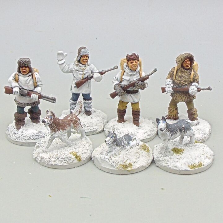Grade C - Tiger Miniatures - C20th Pulp - RCMP in Winter Gear with dogs