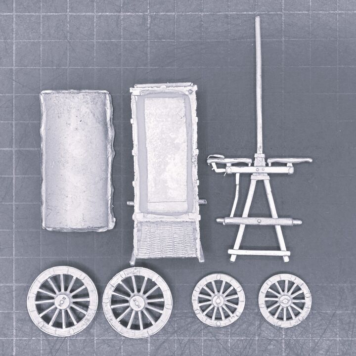 Minden Miniatures, Mid C18th - Basket Sided Munitions Wagon Minden Miniatures, Mid C18th - Basket Sided Munitions Wagon