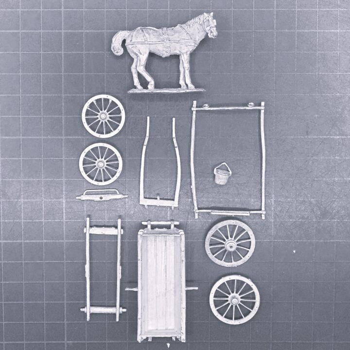 Westphalia Forge, Mid C18th - Hay Wagon & Draught Horse Westphalia Forge, Mid C18th - Hay Wagon & Draught Horse