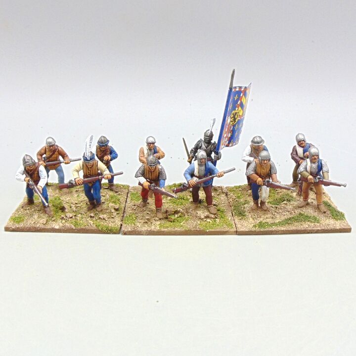 Grade D - Perry Miniatures - WOTR - Burgundian Mercenary Handgunners