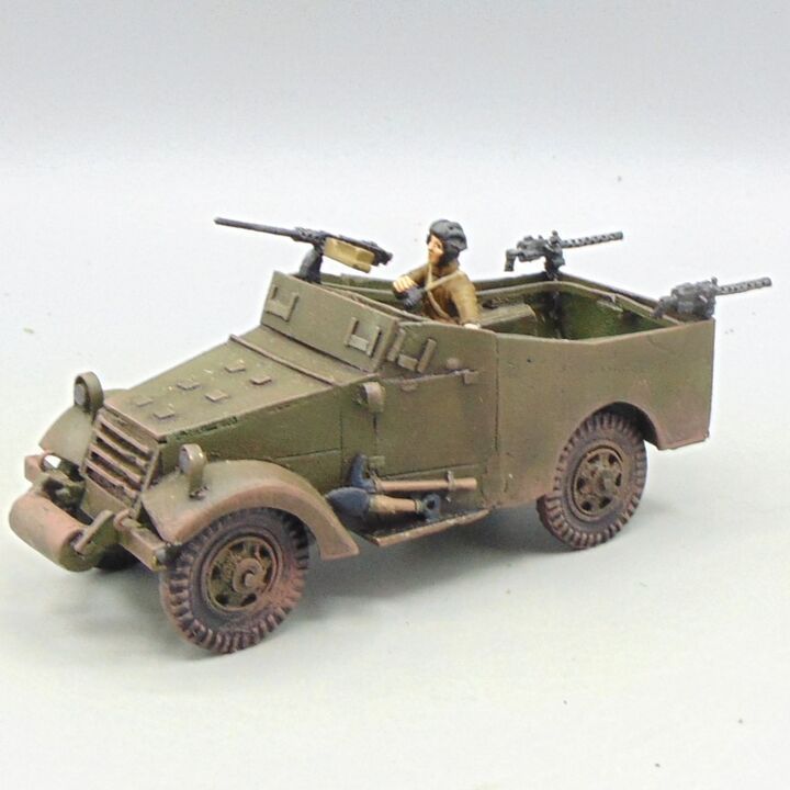 Grade C - Unidentified Manufacturer - WW2, Eastern Front - Soviet White Scout Car with Crew