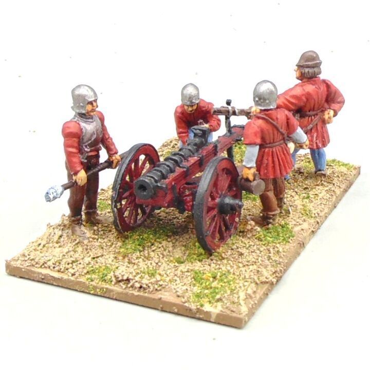 Grade D - Perry Miniatures - WOTR - Field Gun with Crew wearing Earl of Warwick's Livery Grade D - Perry Miniatures - WOTR - Field Gun with Crew wearing Earl of Warwick's Livery