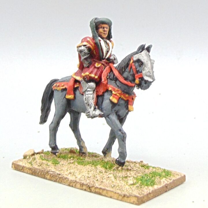 Grade D - Perry Miniatures - WOTR - Mounted Lancastrian Command - Duke of Buckingham Grade D - Perry Miniatures - WOTR - Mounted Lancastrian Command - Duke of Buckingham