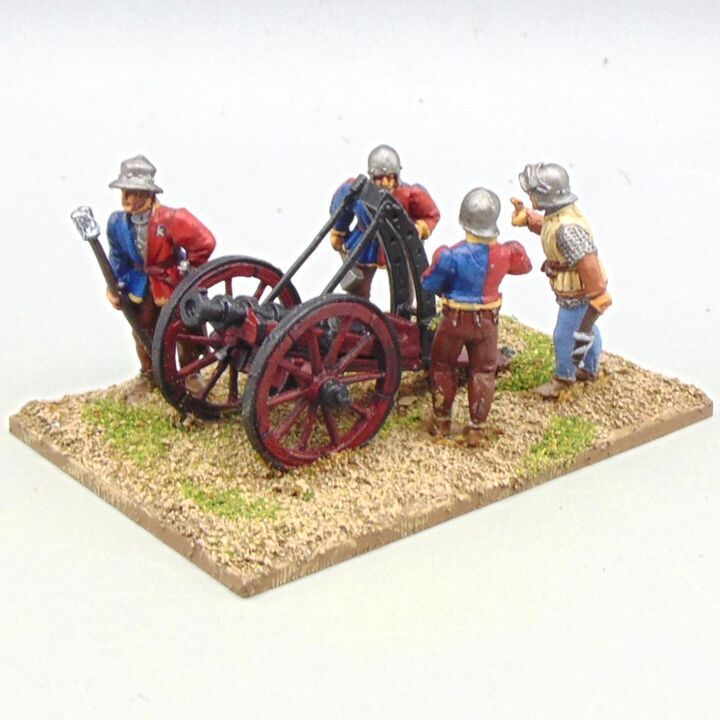Grade D - Perry Miniatures - WOTR - Field Gun with Crew wearing King Edward IV's Livery