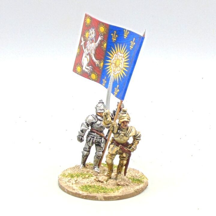 Grade D - Perry Miniatures - WOTR - Yorkist Command - King Edward IV, with Standard Bearer Grade D - Perry Miniatures - WOTR - Yorkist Command - King Edward IV, with Standard Bearer