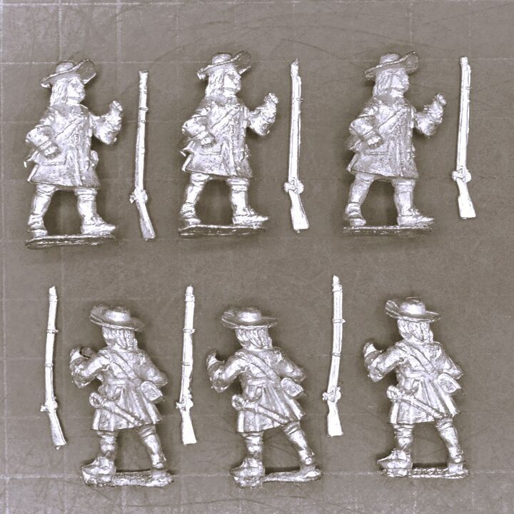 Wargames Foundry, Late C17th/WSS/GNW: Infantry Marching in Informal Tricorns Wargames Foundry, Late C17th/WSS/GNW: Infantry Marching in Informal Tricorns