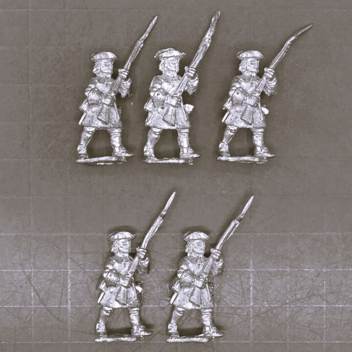 Wargames Foundry, WSS/GNW: Infantry Advancing in Tricorns Wargames Foundry, WSS/GNW: Infantry Advancing in Tricorns