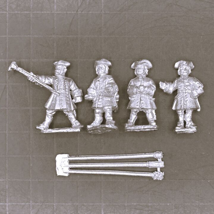 Wargames Foundry, WSS/GNW: Artillery Crew in Tricorns Wargames Foundry, WSS/GNW: Artillery Crew in Tricorns