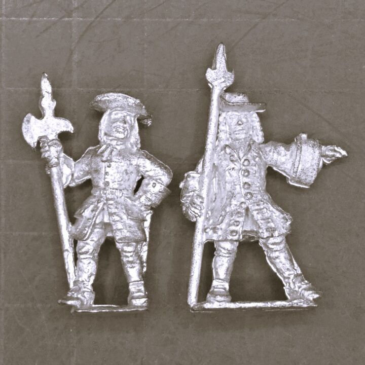 Wargames Foundry, Late C17th/WSS/GNW: Infantry NCO's in Informal Tricorns