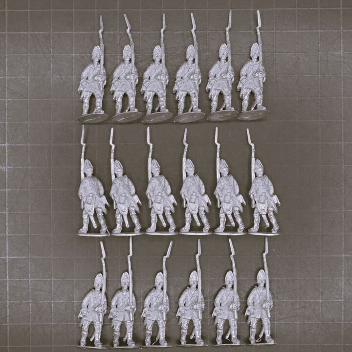Cranntara Miniatures, Mid C18th - Unidentified Grenadiers or Fusiliers Cranntara Miniatures, Mid C18th - Unidentified Grenadiers or Fusiliers