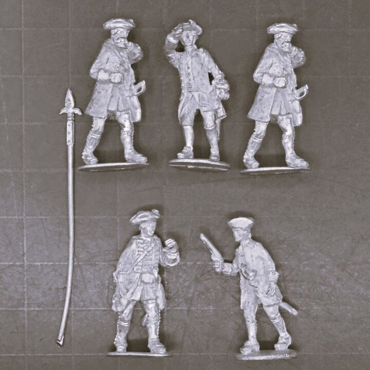 Cranntara Miniatures, Mid C18th - Unidentified Infantry Command