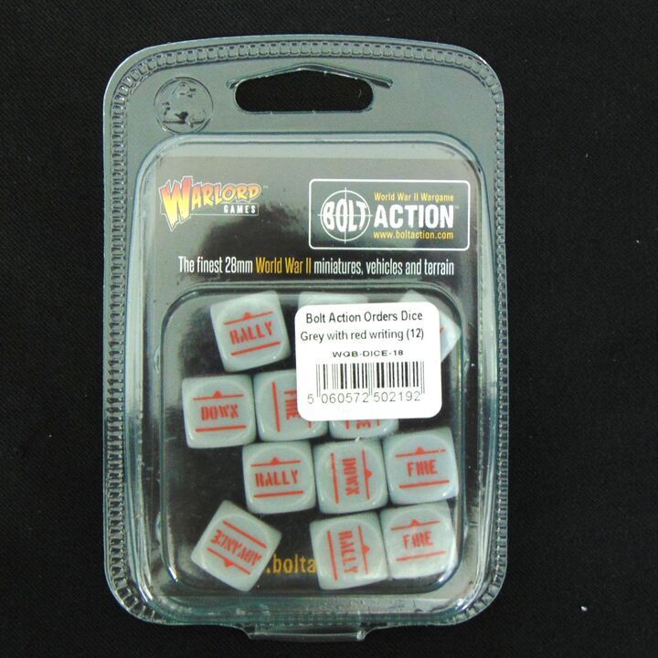 Warlord Games, WW2: Bolt Action Order Dice - Grey Warlord Games, WW2: Bolt Action Order Dice - Grey