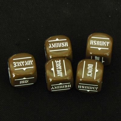 Warlord Games, WW2: Bolt Action Order Dice - Olive Green Warlord Games, WW2: Bolt Action Order Dice - Olive Green