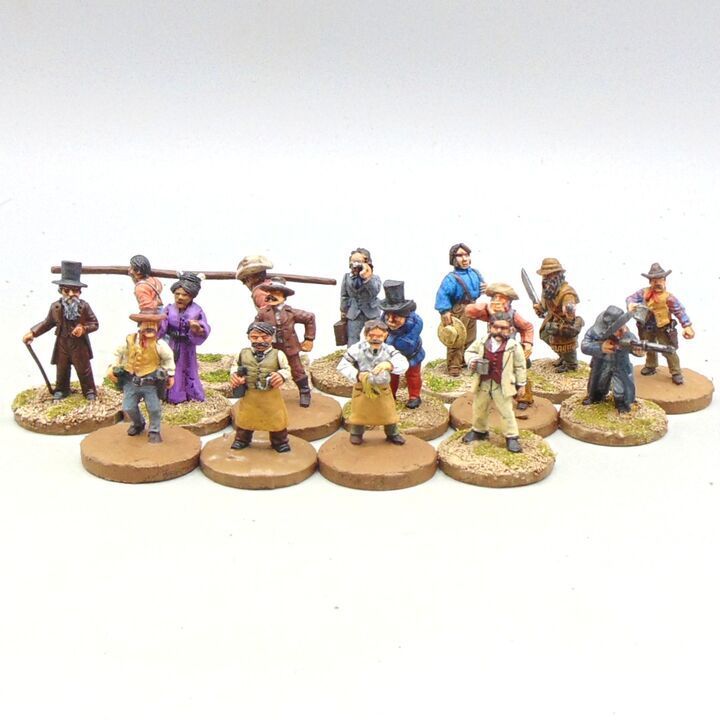 Grade D - Dixon Miniatures - Wild West - Town Folk Characters Grade D - Dixon Miniatures - Wild West - Town Folk Characters