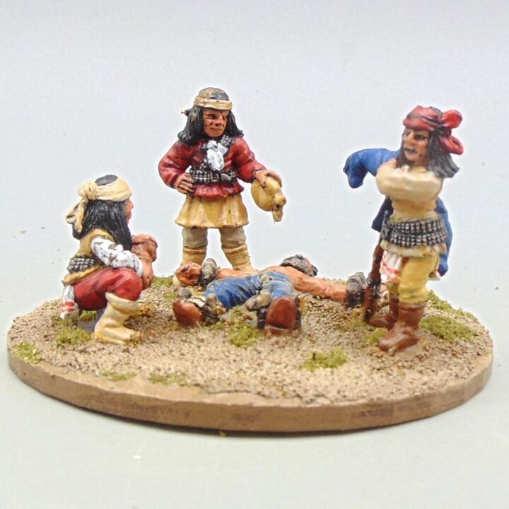 Grade D - Dixon Miniatures - Wild West - Apache 'Stakeout' Vignette Grade D - Dixon Miniatures - Wild West - Apache 'Stakeout' Vignette