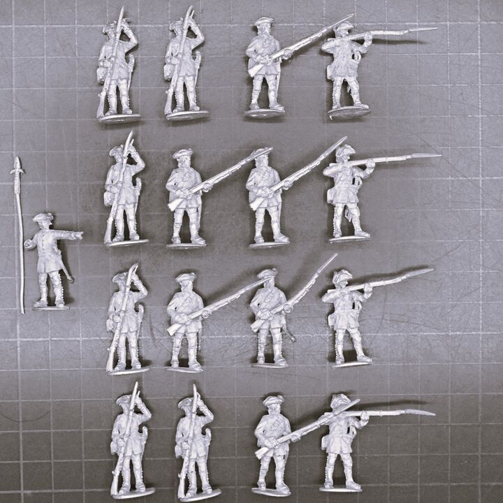 Cranntara Miniatures, Mid C18th - French Line Infantry, Firing Line Cranntara Miniatures, Mid C18th - French Line Infantry, Firing Line