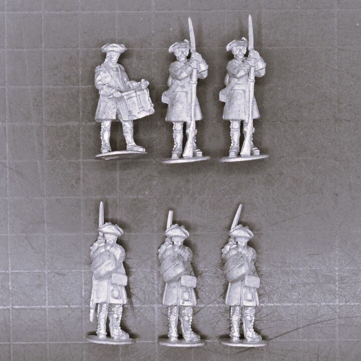 Cranntara Miniatures, Mid C18th - French Line Infantry, Standing Cranntara Miniatures, Mid C18th - French Line Infantry, Standing
