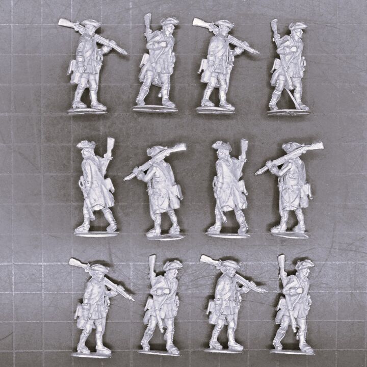 Cranntara Miniatures, Mid C18th - French Line Infantry, Marching in Relaxed Order Cranntara Miniatures, Mid C18th - French Line Infantry, Marching in Relaxed Order