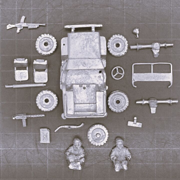 Dixon Miniatures, WW2: British Commando Jeep & Crew Dixon Miniatures, WW2: British Commando Jeep & Crew