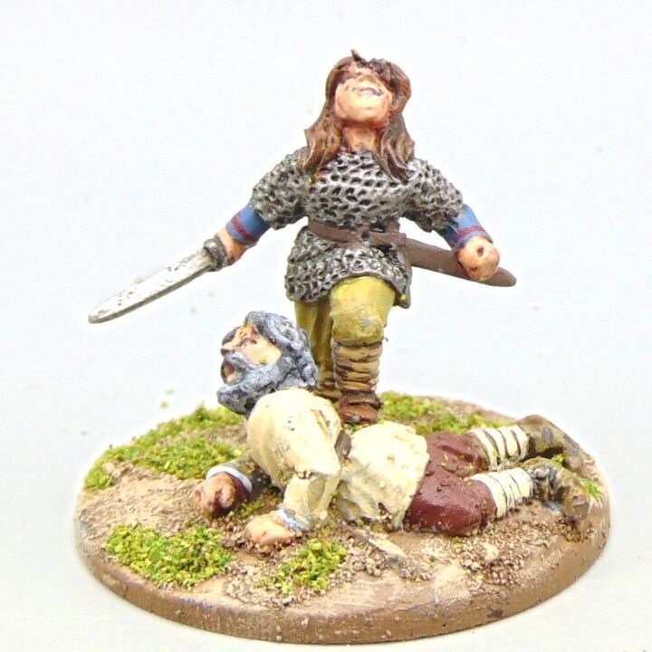 Grade D - Bad Squiddo Games - Dark Ages - Jada the Subtle, Saxon Female Warrior with Victim