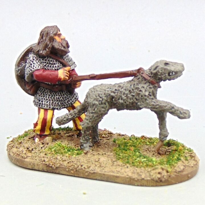 Grade C - Wargames Foundry - Dark Ages - Viking Bondi Warrior with War Dog