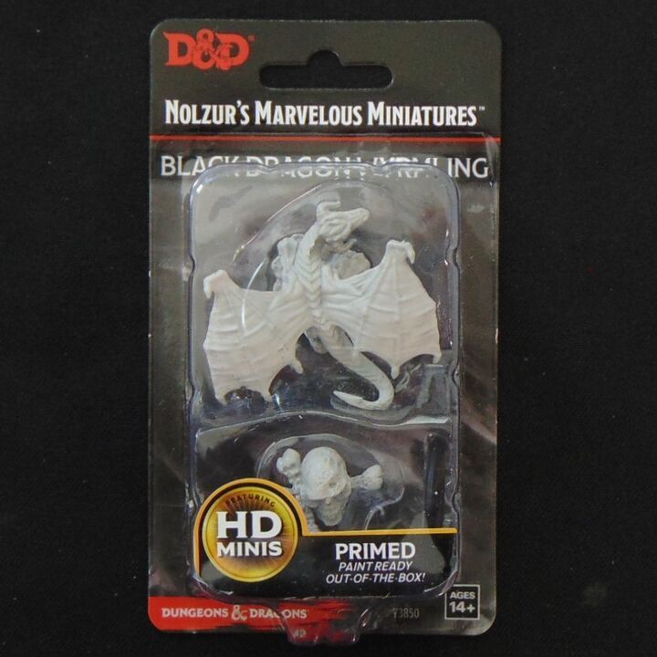 Nolzur's Marvelous Miniatures, Fantasy - D&D - Black Dragon Wyrmling Nolzur's Marvelous Miniatures, Fantasy - D&D - Black Dragon Wyrmling