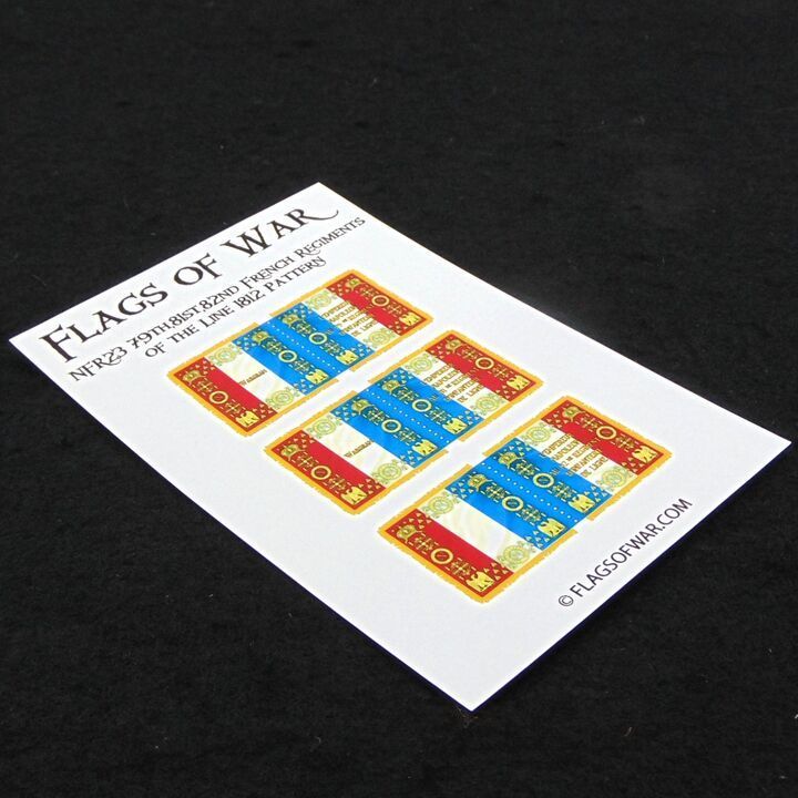 28mm, Flags of War, Napoleonic: French 79th, 81st & 82nd Ligne Flags, 1812 Pattern