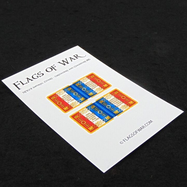 28mm, Flags of War, Napoleonic: French Guard Grenadiers and Guard Chasseurs Flags, 1815 Pattern 28mm, Flags of War, Napoleonic: French Guard Grenadiers and Guard Chasseurs Flags, 1815 Pattern