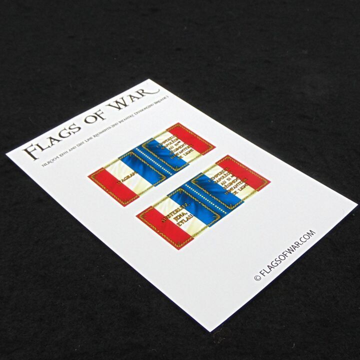 28mm, Flags of War, Napoleonic: French 19th & 51st Ligne Flags, 1815 Pattern