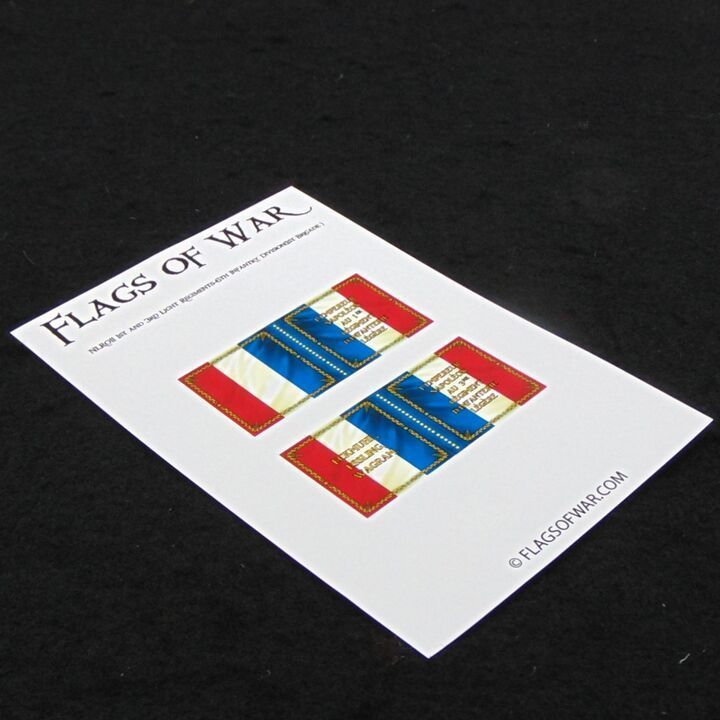 28mm, Flags of War, Napoleonic: French 1st & 3rd Legere Flags, 1815 Pattern 28mm, Flags of War, Napoleonic: French 1st & 3rd Legere Flags, 1815 Pattern
