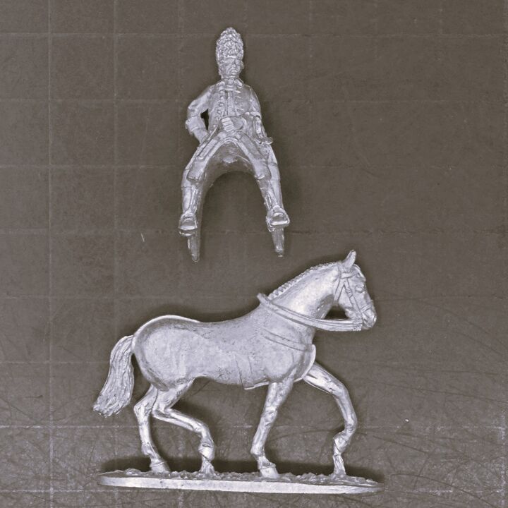 Cranntara Miniatures, Mid C18th - Mounted Hanoverian Scheithers Freikorps Grenadier Officer