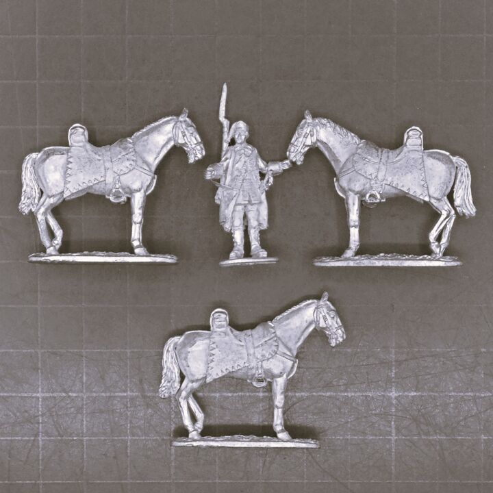 Cranntara Miniatures, Mid C18th - French Dragoon Horse Holder Cranntara Miniatures, Mid C18th - French Dragoon Horse Holder