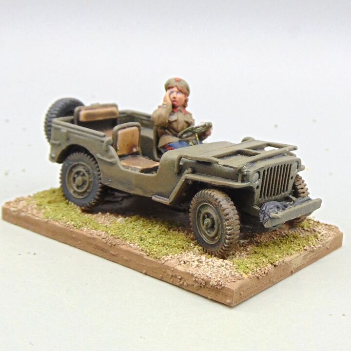 Grade D - Warlord Games - WW2 Eastern Front - Soviet Jeep with Driver