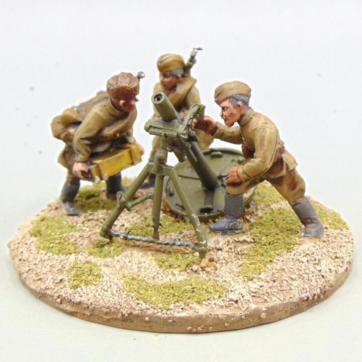 Grade D - Warlord Games - WW2 Eastern Front - Soviet 120mm Mortar Team Grade D - Warlord Games - WW2 Eastern Front - Soviet 120mm Mortar Team