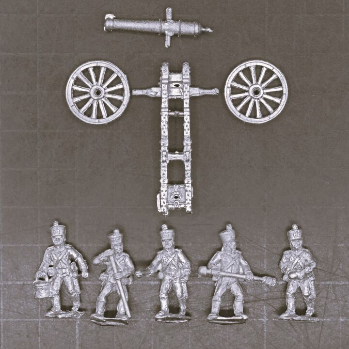 Newline Designs, Napoleonic - French 12lb Field Gun & Line Foot Artillery Crew