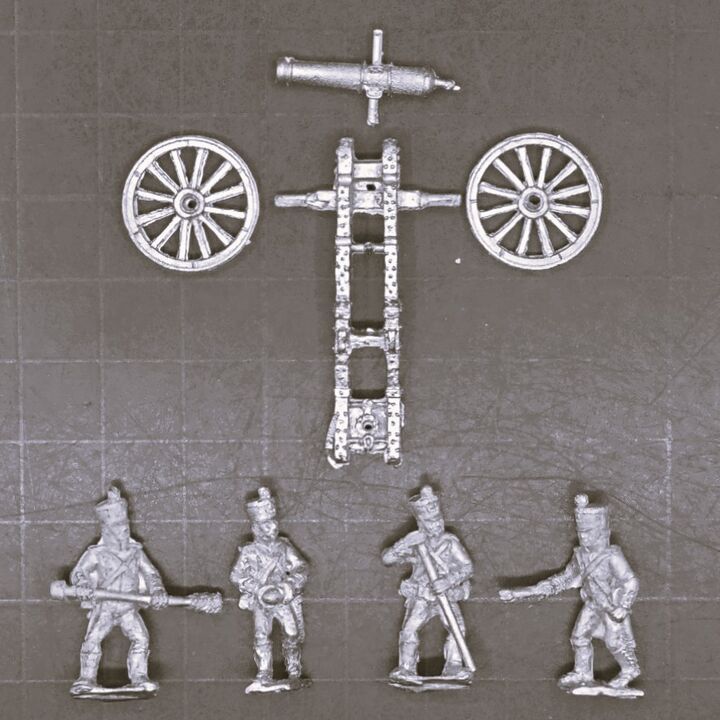 Newline Designs, Napoleonic - French 4/8lb Field Gun & Line Foot Artillery Crew